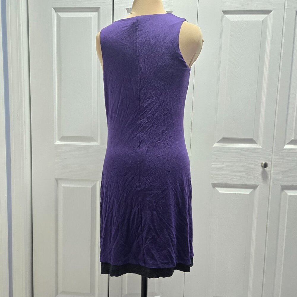 Athleta Inverse Drape Dress Purple Charcoal Size Small - Picture 4 of 5